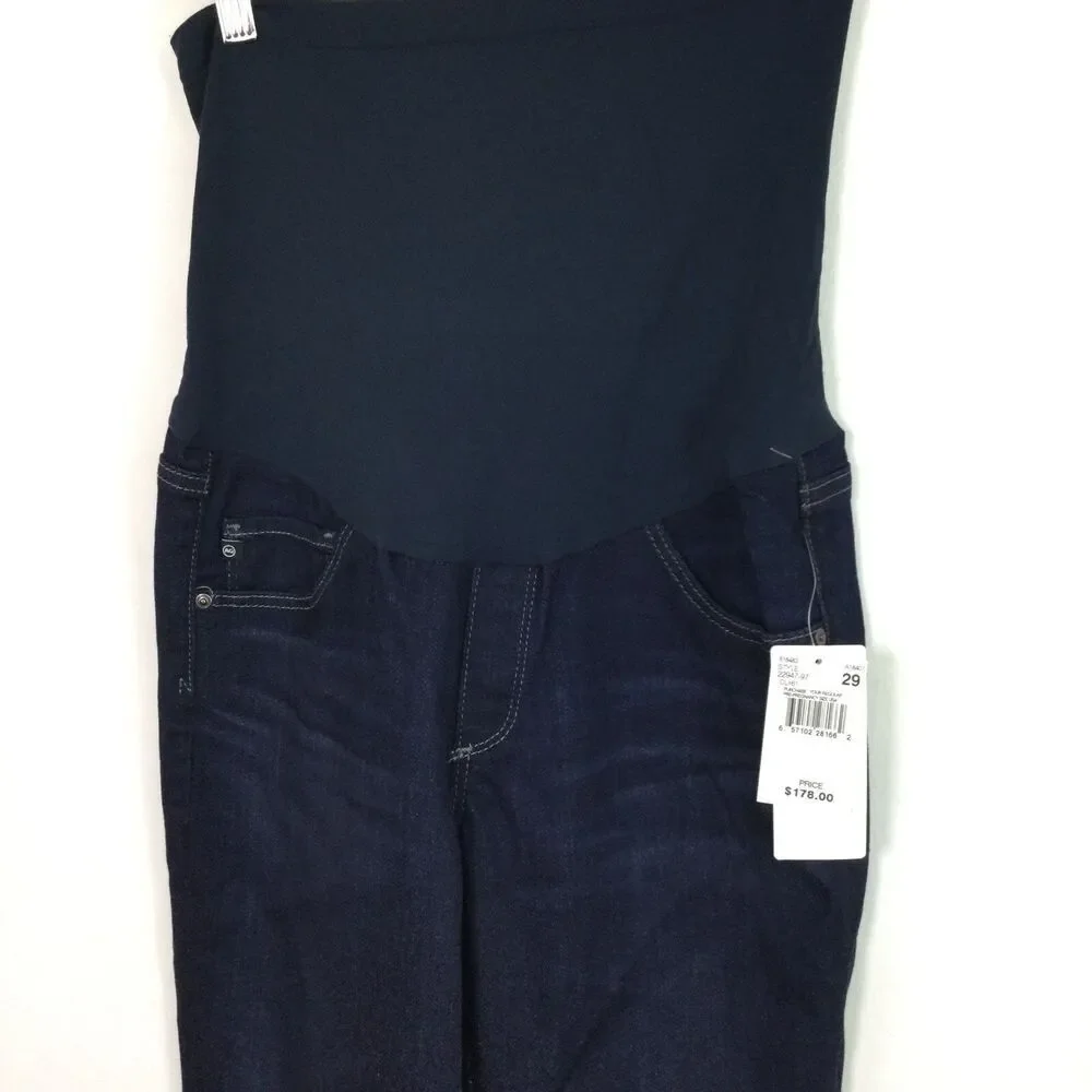 Adriano Goldschmied Womens Maternity Dark Wash Skinny Jeans Blue Sz 29R NWT